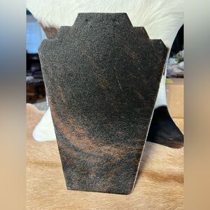 Natural cowhide necklace bust